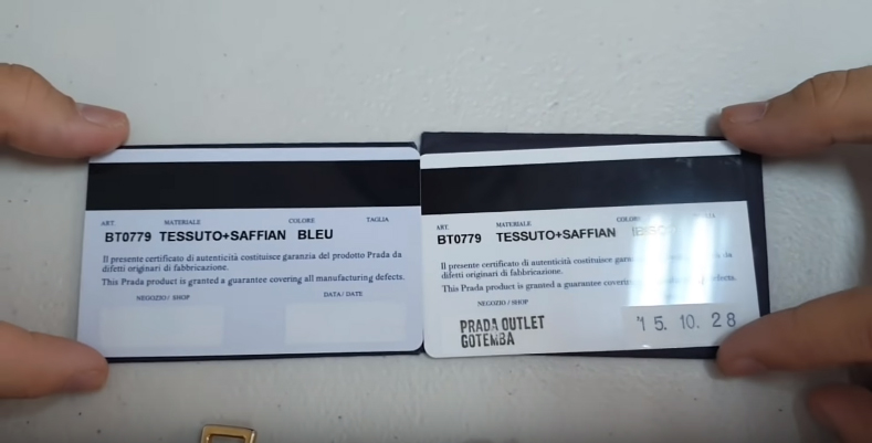 serial number fake prada authenticity card