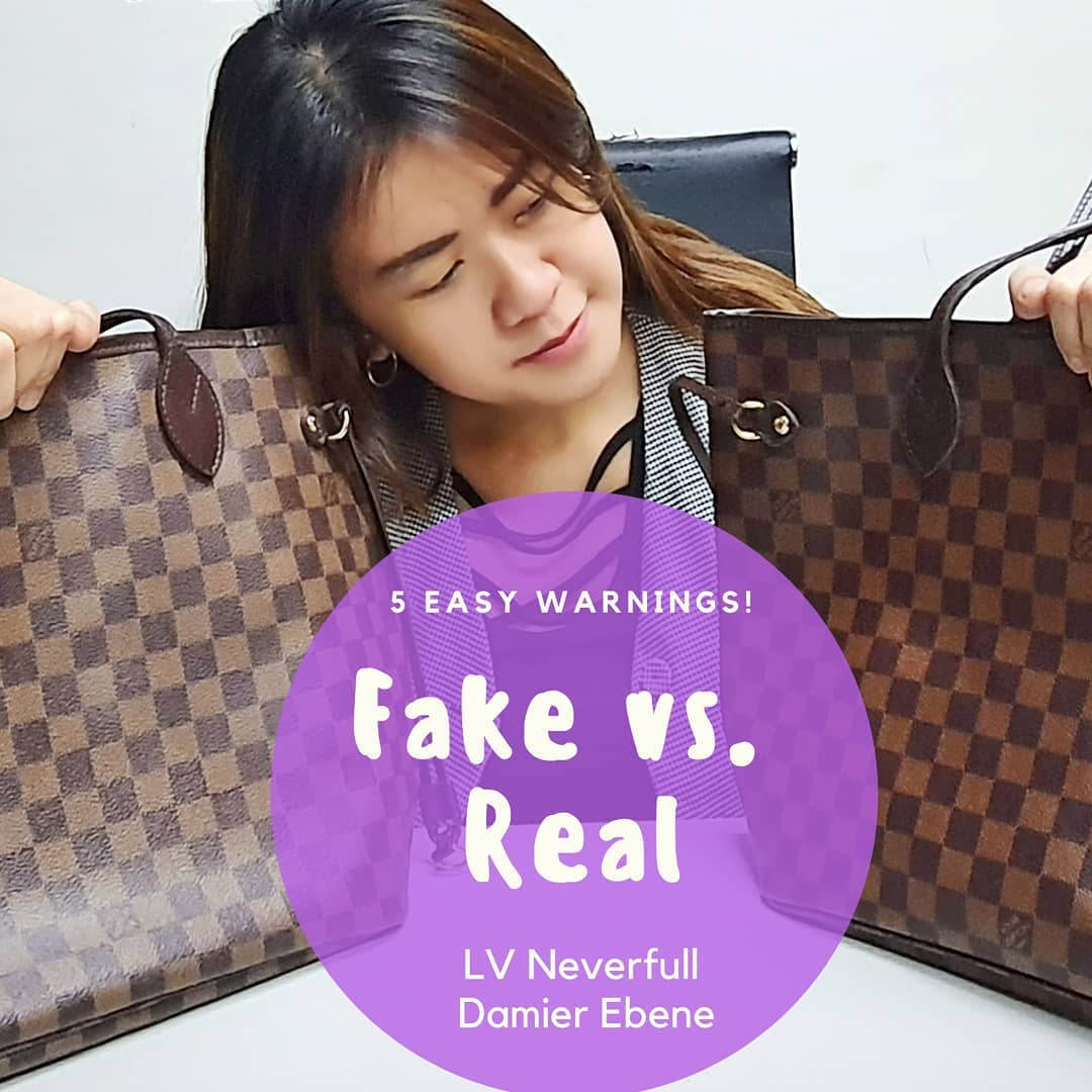 How to Tell Real Fake Louis Vuitton: Neverfull Ebene | Blog Mommy Micah - Bags Trusted Seller Philippines