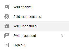 Youtube Studio