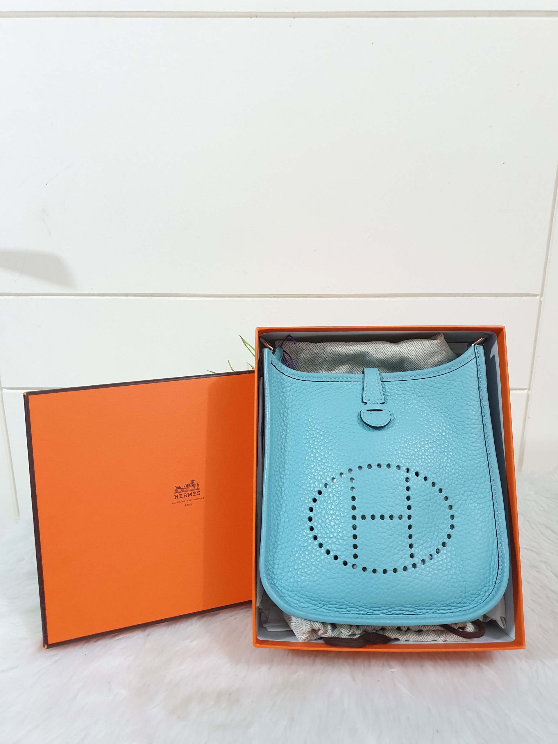 Hermes Evelyne TPM Baby Blue – Mommy Micah – Luxury Bags Trusted Seller Philippines