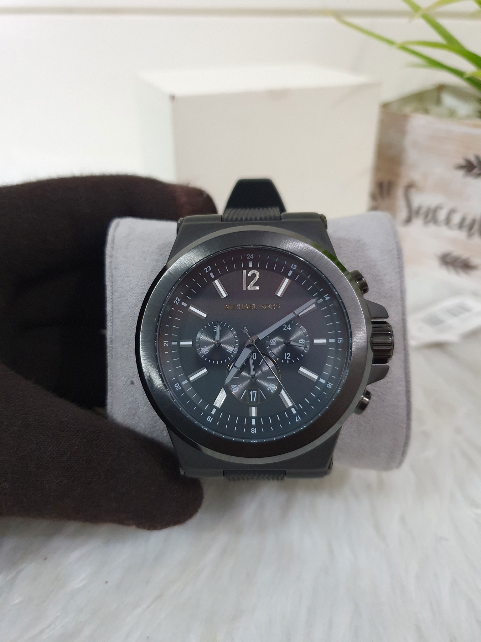MK Men’s Watch with Black Rubber Strap | Mommy Micah - Luxury Bags ...