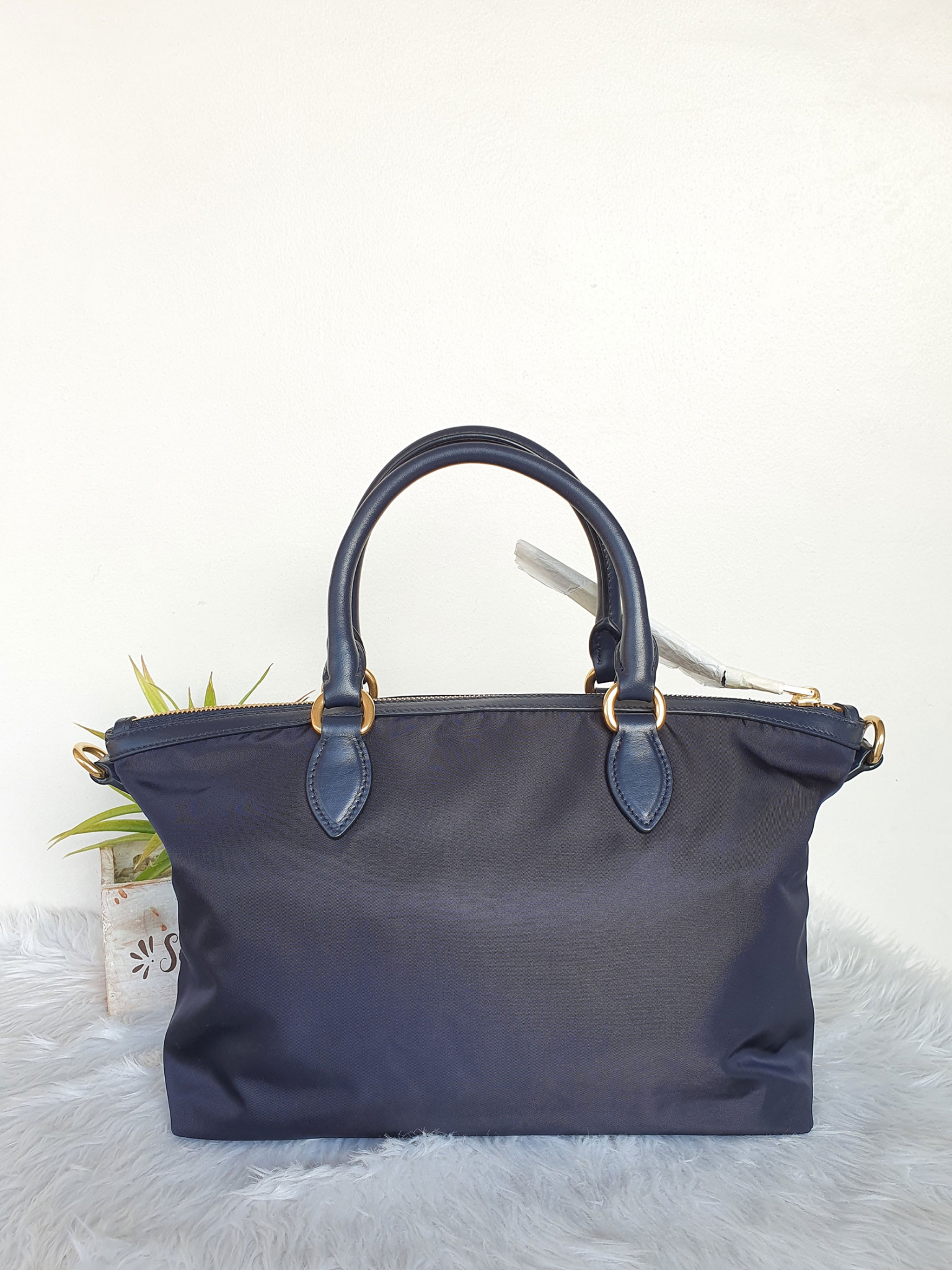 Brand New Prada Nylon 2 Way Bag Navy Blue | Mommy Micah - Luxury Bags